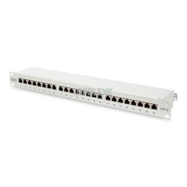 DIGITUS CAT6A 24port 19" 1U kompakt szürke árnyékolt Patch Panel DN-91624S-EA DIGITUS CAT6A 24port 19" 1U kompakt szürke árnyékolt Patch Panel DN-91624S-EA