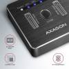 Axagon ADSA-M2C USB-C 3.2 M.2 fekete dual dokkoló állomás ADSA-M2C