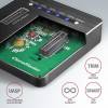 Axagon ADSA-M2C USB-C 3.2 M.2 fekete dual dokkoló állomás ADSA-M2C