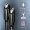 Axagon BUCM32-CM20AB USB-C 3.2 Gen 2 - USB-C 2 m fekete kábel BUCM32-CM20AB