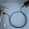 Axagon BUCM3-AM10AB USB-C 3.2 Gen 1 - USB-A 1 m fekete kábel BUCM3-AM10AB