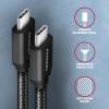 Axagon BUCM3-CM10AB USB-C 3.2 Gen 1 - USB-C 1 m fekete kábel BUCM3-CM10AB