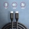 Axagon BUCM3-CM15AB USB-C 3.2 Gen 1 - USB-C 1,5 m fekete kábel BUCM3-CM15AB