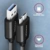 Axagon BUMM3-AM10AB micro USB 3.2 Gen 1 B - USB A 1 m fekete kábel BUMM3-AM10AB