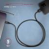 Axagon BUMM3-CM10AB micro USB 3.2 Gen 1 B - USB C 1 m fekete k&aacute;bel BUMM3-CM10AB