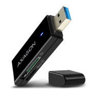 Axagon CRE-S2N Superspeed USB 3.2 Gen 1 Type-A, slim SD/microSD kártyaolvasó CRE-S2N