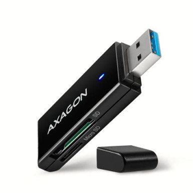Axagon CRE-S2N Superspeed USB 3.2 Gen 1 Type-A, slim SD/microSD kártyaolvasó CRE-S2N