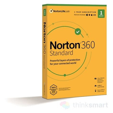 Norton 360 Standard 10GB HUN 1 Felhasználó 1 gép 1 éves dobozos vírusirtó szoftver 21416707