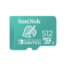 512GB microSDXC Sandisk Nintendo Switch UHS-I CL10 U3 A1 V30 (186522 / SDSQXAO-512G-GNCZN)