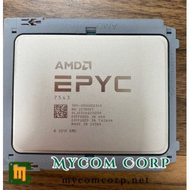 AMD CPU EPYC 7003 Series (32C/64T Model 7543 (2.8/3.7GHz Max Boost, 256MB, 225W, SP3) Tray 100-000000345