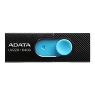 ADATA 64GB UV220 USB 2.0 Pendrive - Fekete/Kék AUV220-64G-RBKBL