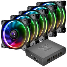 Thermaltake Riing Plus 12 RGB Lumi Plus TT Premium Edition 120mm PWM rendszerhűtő (3db/csomag) CL-F076-PL12SW-A