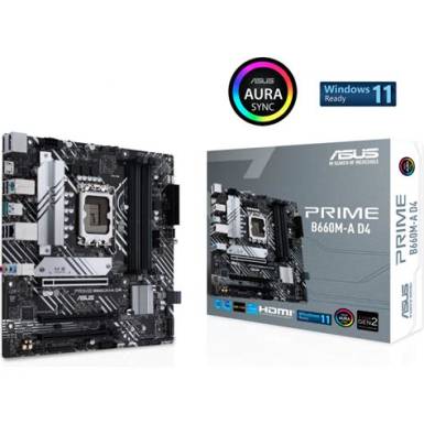 ASUS PRIME B660M-A WIFI D4 - Intel B660 / LGA 1700 / microATX ASUS PRIME B660M-A WIFI D4 - Intel B660 / LGA 1700 / microATX