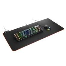 Sharkoon Egérpad - 1337 Gaming Mat RGB V2 900 (900 x 425 x 3 mm, RGB LED, lecsatlakoztatható USB kábel, fekete) JTKSHA029990
