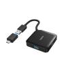 Hama 4 Ports USB 3.2 USB Hub Black + USB Type-C Adapter 200116