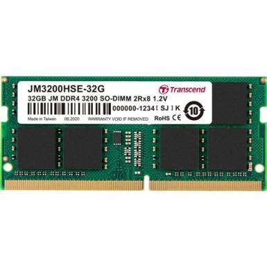 TRANSCEND 32GB JM DDR4 3200Mhz SO-DIMM 2Rx8 2Gx8 CL22 1.2V JM3200HSE-32G TRANSCEND 32GB JM DDR4 3200Mhz SO-DIMM 2Rx8 2Gx8 CL22 1.2V JM3200HSE-32G