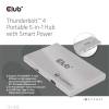 Club3D Thunderbolt&trade;4 Portable 5-in-1 Hub with Smart Power CSV-1580