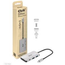 ADA Club3D USB Gen2 Type-C PD Charging Hub to 2x Type-C 10G ports and 2x USB Type-A 10G ports CSV-1543