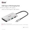 ADA Club3D USB Gen2 Type-C PD Charging Hub to 2x Type-C 10G ports and 2x USB Type-A 10G ports CSV-1543