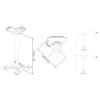 Multibrackets mennyezeti projektor állvány Universal Projector Ceiling Mount 900-1600 with Finetune, fehér 7350073731787