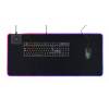 DELTACO GAMING Egérpad, Extra wide RGB mouse pad with wireless charging, neoprene 10W fast charge, 900x400, black/RGB GAM-092