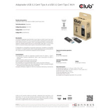 Club3D USB 3.2 Gen1 Type A to USB 3.2 Gen1 Type C Adapter M/F CAC-1525