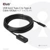 Club3D USB Gen2 Type-C to Type-A Cable 10Gbps M/F 5m/16.4ft CAC-1536