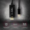 AXAGON RVDM-HI14C2 mini DisplayPort to HDMI active cable 4K@30Hz 1,8m Black RVDM-HI14C2