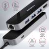 AXAGON HMC-6GL SuperSpeed USB-C Combo 6in1 Hub Black HMC-6GL