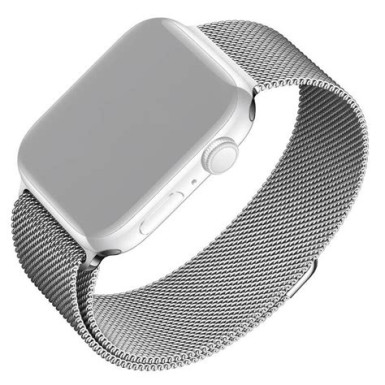 FIXED Mesh Strap for Apple Watch 44mm/Watch 42mm Silver FIXMEST-434-SL