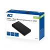 ACT AC1215 USB3.2 2,5" Hard Drive Enclosure Screwless Design Black AC1215