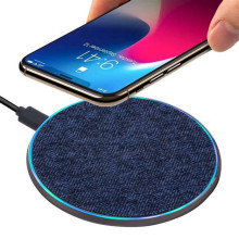 RivaCase VA4915 BL3 Wireless 10W Fast Charger Fabric Blue 4260403579749
