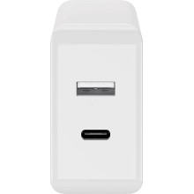 Goobay 1xUSB C + 1xUSB2.0 USB Wall Quick Charge White 44961