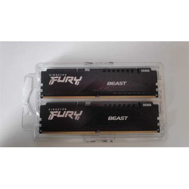 KINGSTON FURY Memória DDR5 16GB 5600MHz CL40 DIMM (Kit of 2) Beast Black KF556C40BBK2-16