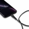 CANYON CANYON MFI-4 Type C Cable To MFI Lightning for Apple, PVC Mouling,Function:with full feature( data transmission and PD charging) Output:5V/2.4A , OD:3.5mm, cable length 1.2m, 0.026kg,Color:Black CNS-MFIC4B