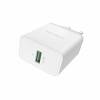CANYON Canyon, Wall charger with 1*USB, QC3.0 24W, Input: 100V-240V, Output: DC 5V/3A,9V/2.67A,12V/2A, Eu plug, Over-load, over-heated, over-current and short circuit protection, CE, RoHS ,ERP. Size:89*46*26.5 mm,58g, White CNE-CHA24W