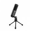 LORGAR LORGAR Gaming Microphones, Black, USB condenser mic with Volume Knob, 3.5MM headphonejack, mute button and led indicator, package including 1x F5 Microphone, 1 x 2M type-C USB Cable, 1 xTripod Stand LRG-CMT521
