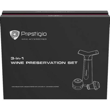 PRESTIGIO Manual Vacuum Wine Stopper with stoppers and champane stopper PWA102PS