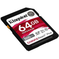 Kingston 64GB SD Canvas React Plus (SDXC Class 10  UHS-II U3) (SDR2/64GB) memóriakártya SDR2/64GB