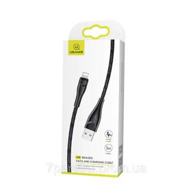 Usams U41 Braided Data and Charging Cable 2m Black US-SJ394B