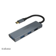 Akasa USB Type-C - 4 x USB 3.0 adapter - AK-CBCA25-18BK AK-CBCA25-18BK