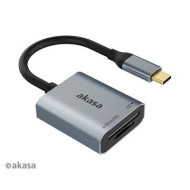 USB Akasa - USB 3.2 Type-C - 2 portos kártyaolvasó - AK-CR-10BK - Fekete AK-CR-10BK