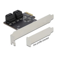 DELOCK PCI-E x1 Bővítőkártya 4x SATA 6GB/s port 90010