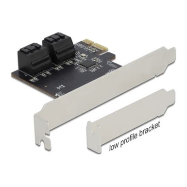 DELOCK PCI-E x1 Bővítőkártya 4x SATA 6GB/s port 90010