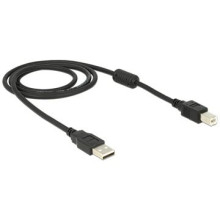Delock USB A --> USB B kábel 1m fekete (83566)