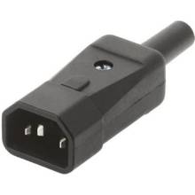 Bachmann C14 csatlakoz&oacute; dug&oacute; fekete szerelhető 10A sz&uuml;netmenteshez 19.07.1294