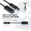 Club 3D CAC-1411 USB 3.2 Gen 2 A -> USB 3.2 Gen 2 A M/F adatkábel hosszabbító 5m fekete CAC-1411