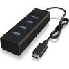 Raidsonic IB-HUB1409-C3 4-portos HUB USB 3.0 Type-C IB-HUB1409-C3