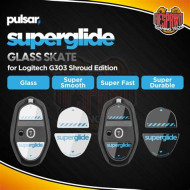 Superglide Glass Skates for Logitech G303 Shroud Edition fekete LG33SGB