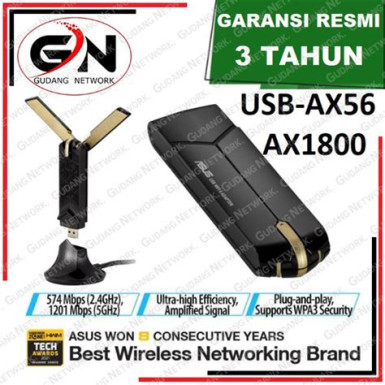 LAN/WIFI Asus Dual Band AX1800 USB WiFi Adapter USB-AX56